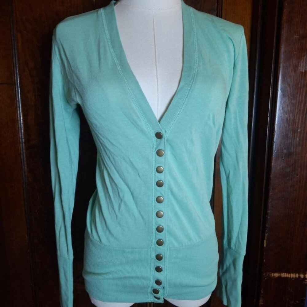 Color Story Teal Cardigan